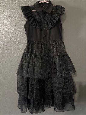 Girls Wednesday Addams costume dress